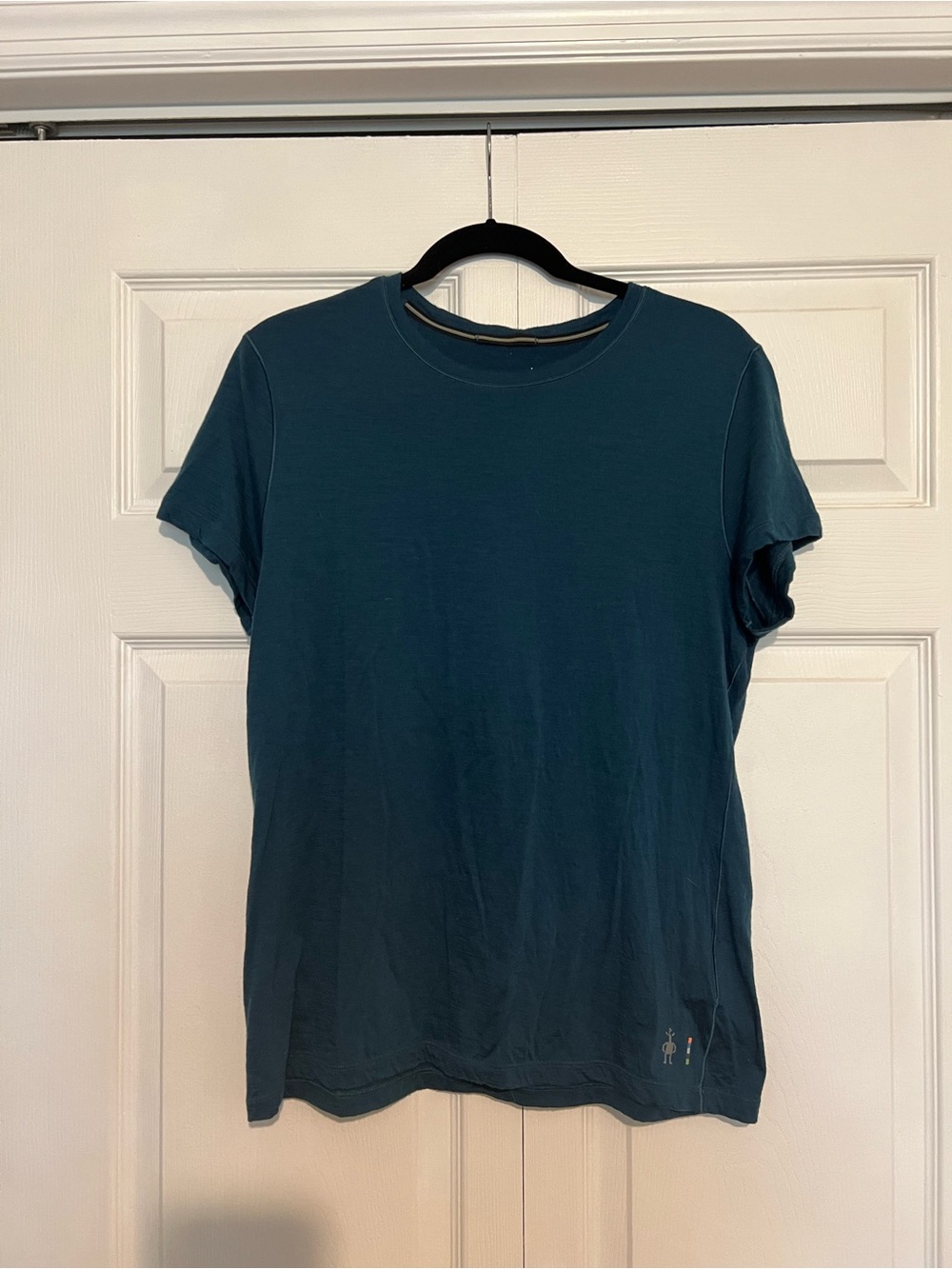 Smartwool Women’s Wool Crew Neck T-Shirt in Teal, XL